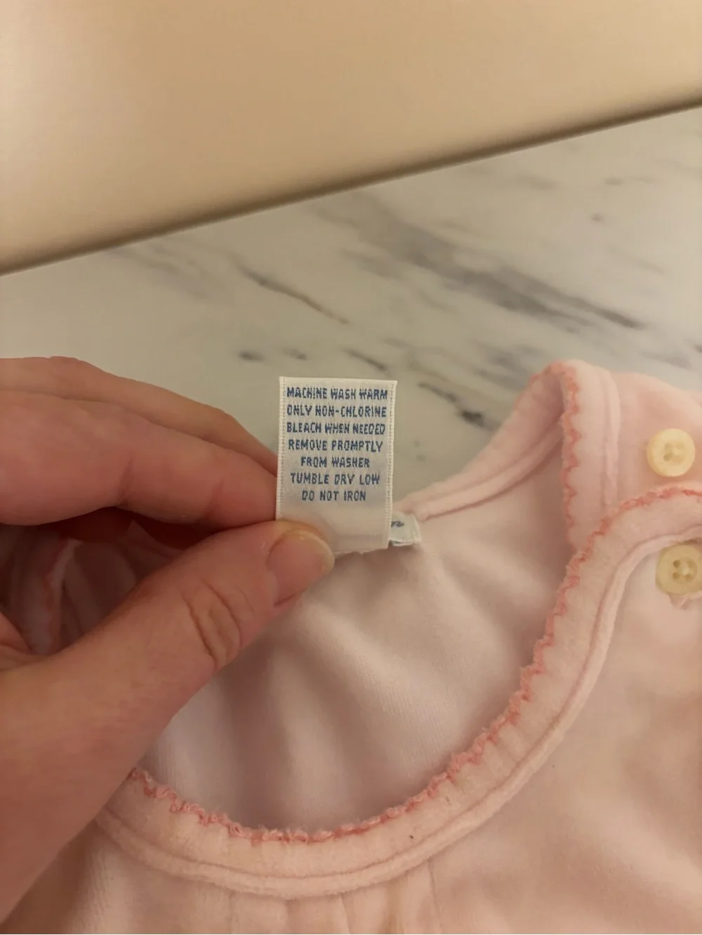 Ralph Lauren Pink and White Infant Sleeper Rompers